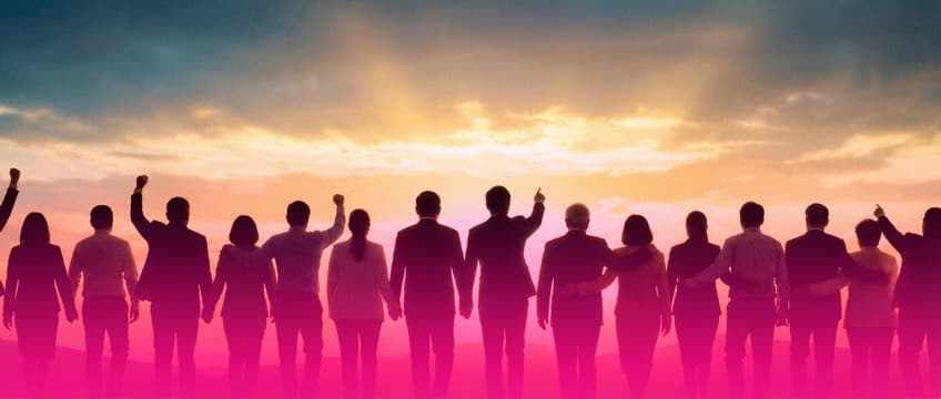 Party members group photo